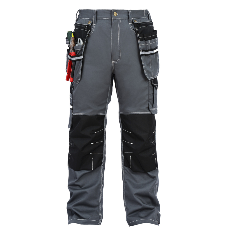 [B111] 100% Cotton Cargo Pants with Detachable and Movable Hanging Pockets - Bauskydd Workwear 