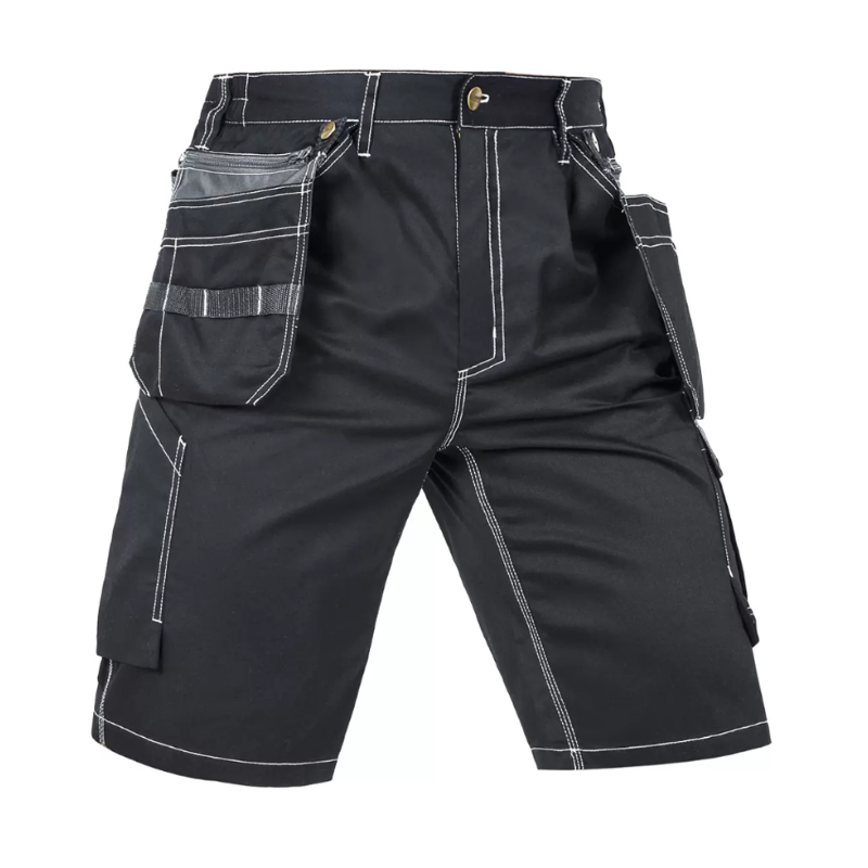 [B219] Cargo Shorts with Detachable Hanging Pockets - Bauskydd Workwear 