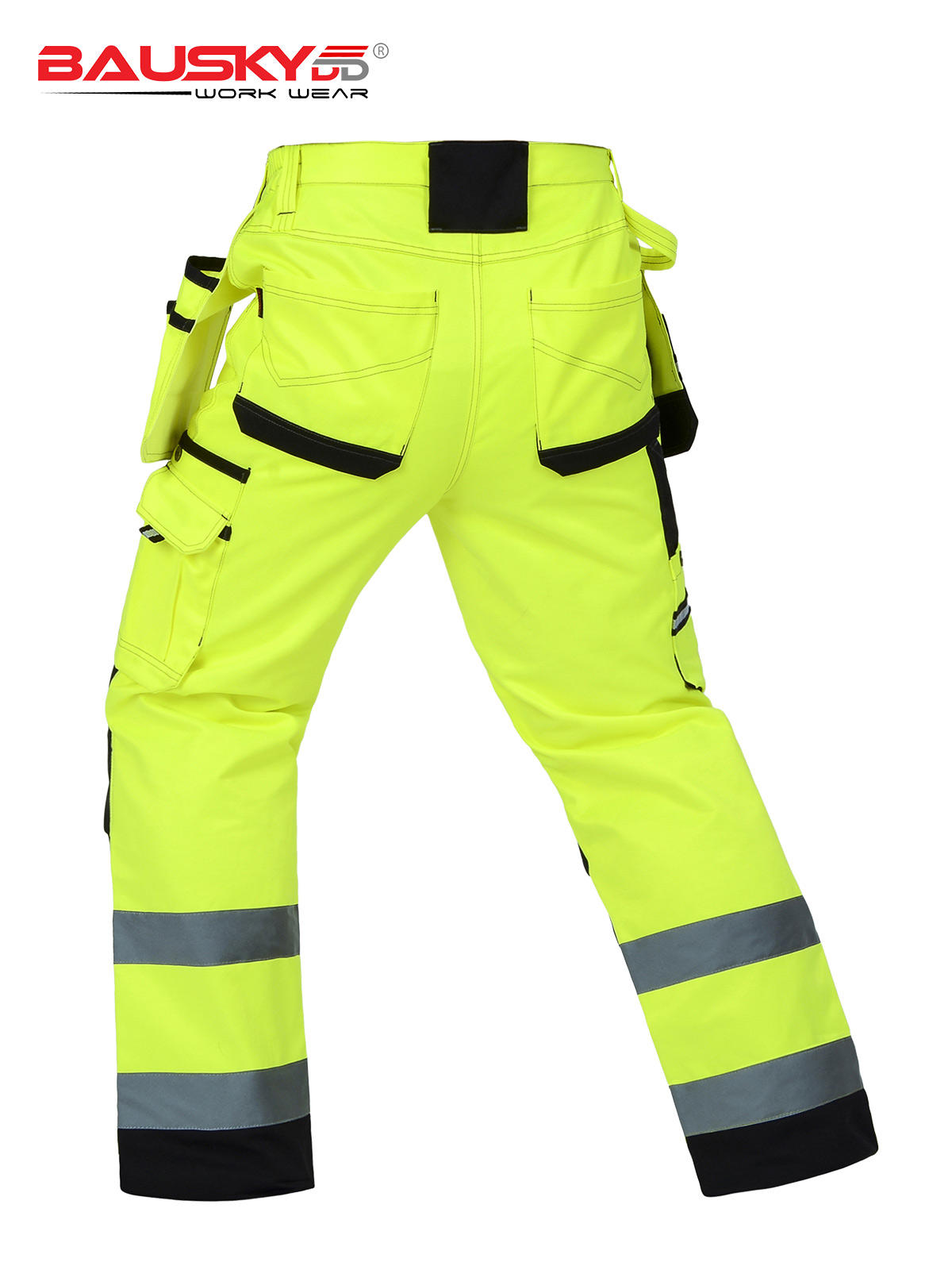 [B221] Hi-Vis Multifunctional Cargo Pants - Bauskydd Workwear 