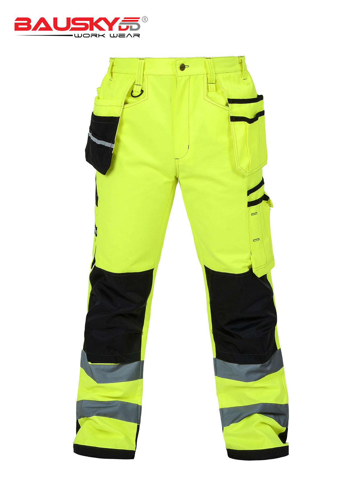 [B221] Hi-Vis Multifunctional Cargo Pants - Bauskydd Workwear 