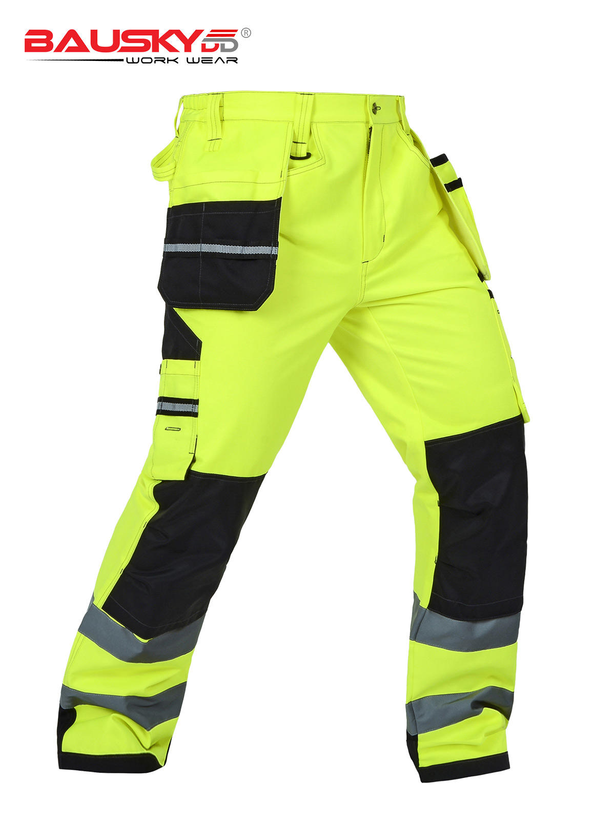 [B221] Hi-Vis Multifunctional Cargo Pants - Bauskydd Workwear 