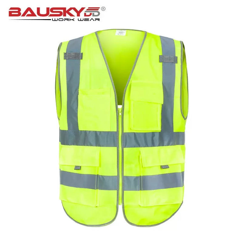 Hi-Vis Multifunctional Cargo Vest - B223 - Bauskydd Workwear 